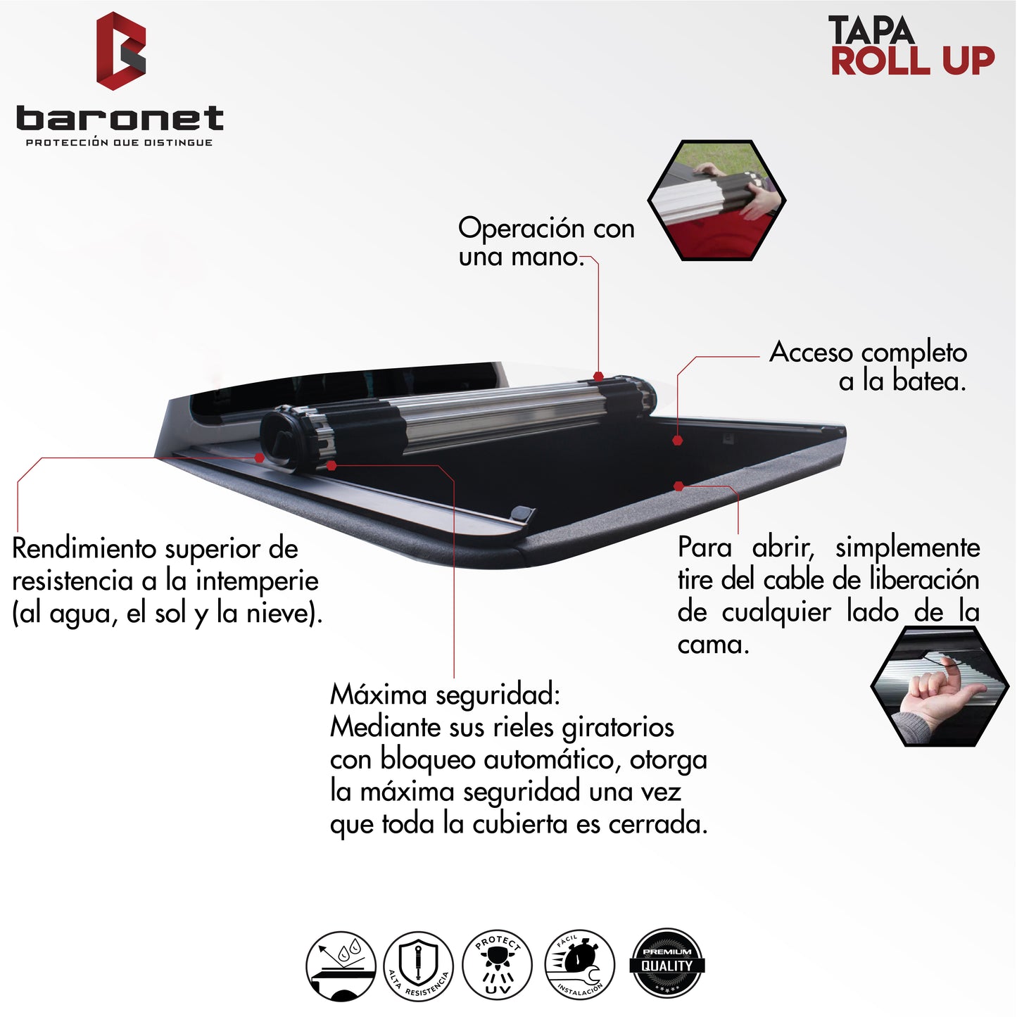 Tapa cubre batea ROLL UP